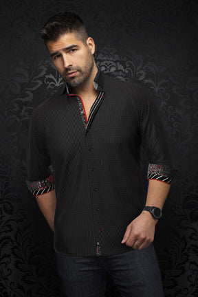 Chemise manches longues pour homme par Au Noir | BALLERINI Noir | Boutique Vvög, inventaire complet de la marque Au Noir