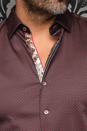 Chemise manches longues pour homme par Au Noir | BANGALORE Cabernet Tabac | Boutique Vvög, inventaire complet de la marque Au Noir