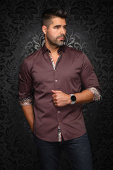 Chemise manches longues pour homme par Au Noir | BANGALORE Cabernet Tabac | Boutique Vvög, inventaire complet de la marque Au Noir