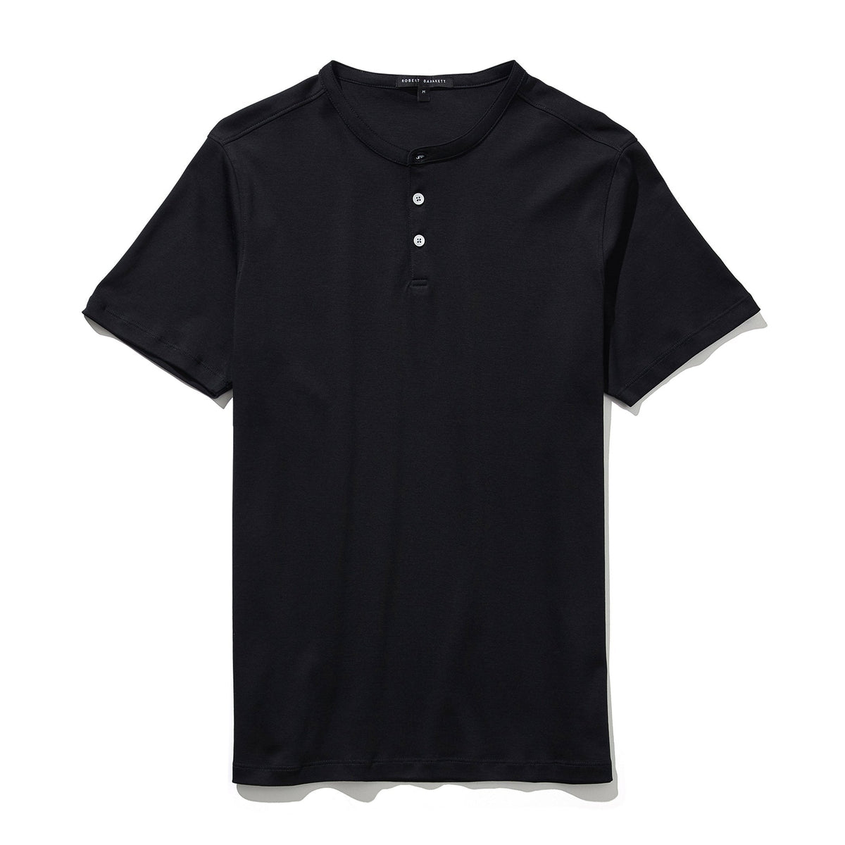 Chandail manches courtes henley pour homme par Robert Barakett | Georgia RB01173 Noir | Boutique Vvög, vêtements mode pour homme & femmes