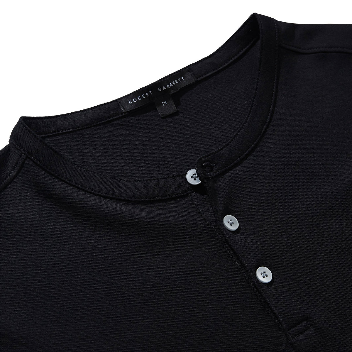 Chandail manches courtes henley pour homme par Robert Barakett | Georgia RB01173 Noir | Boutique Vvög, vêtements mode pour homme & femmes