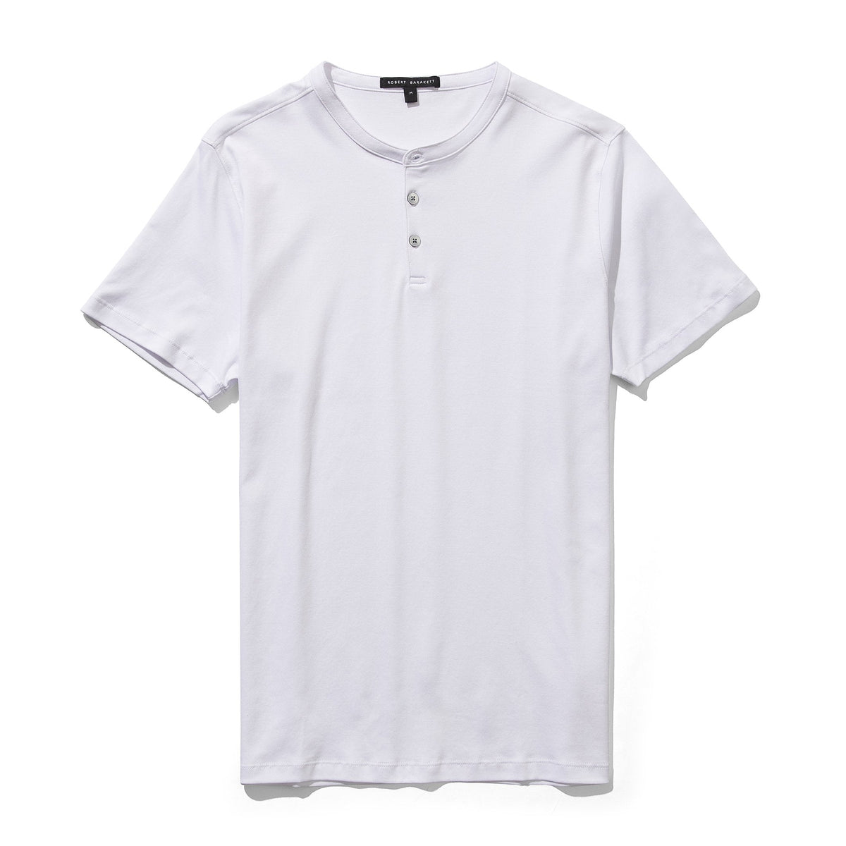 Chandail manches courtes henley pour homme par Robert Barakett | Georgia RB01173 Blanc | Boutique Vvög, vêtements mode pour homme & femmes