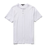 Chandail manches courtes henley pour homme par Robert Barakett | Georgia RB01173 Blanc | Boutique Vvög, vêtements mode pour homme & femmes