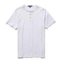 Chandail manches courtes henley pour homme par Robert Barakett | Georgia RB01173 Blanc | Boutique Vvög, vêtements mode pour homme & femmes