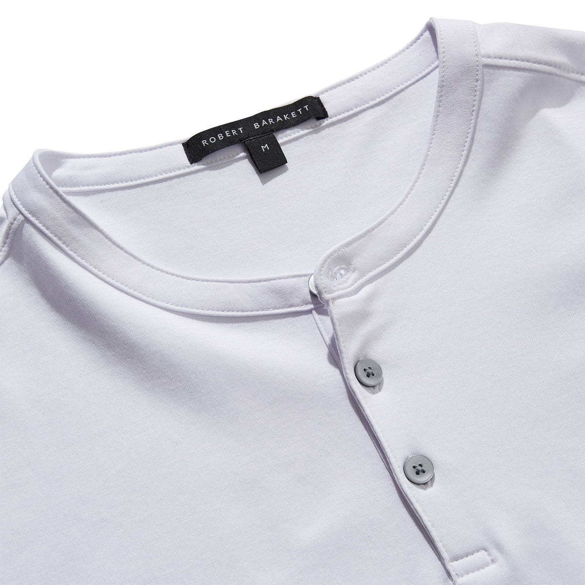 Chandail manches courtes henley pour homme par Robert Barakett | Georgia RB01173 Blanc | Boutique Vvög, vêtements mode pour homme & femmes