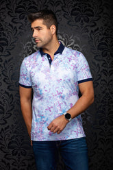 Polo pour homme par Au Noir | BAROSSA Blanc Rose | Boutique Vvög, inventaire complet de la marque Au Noir