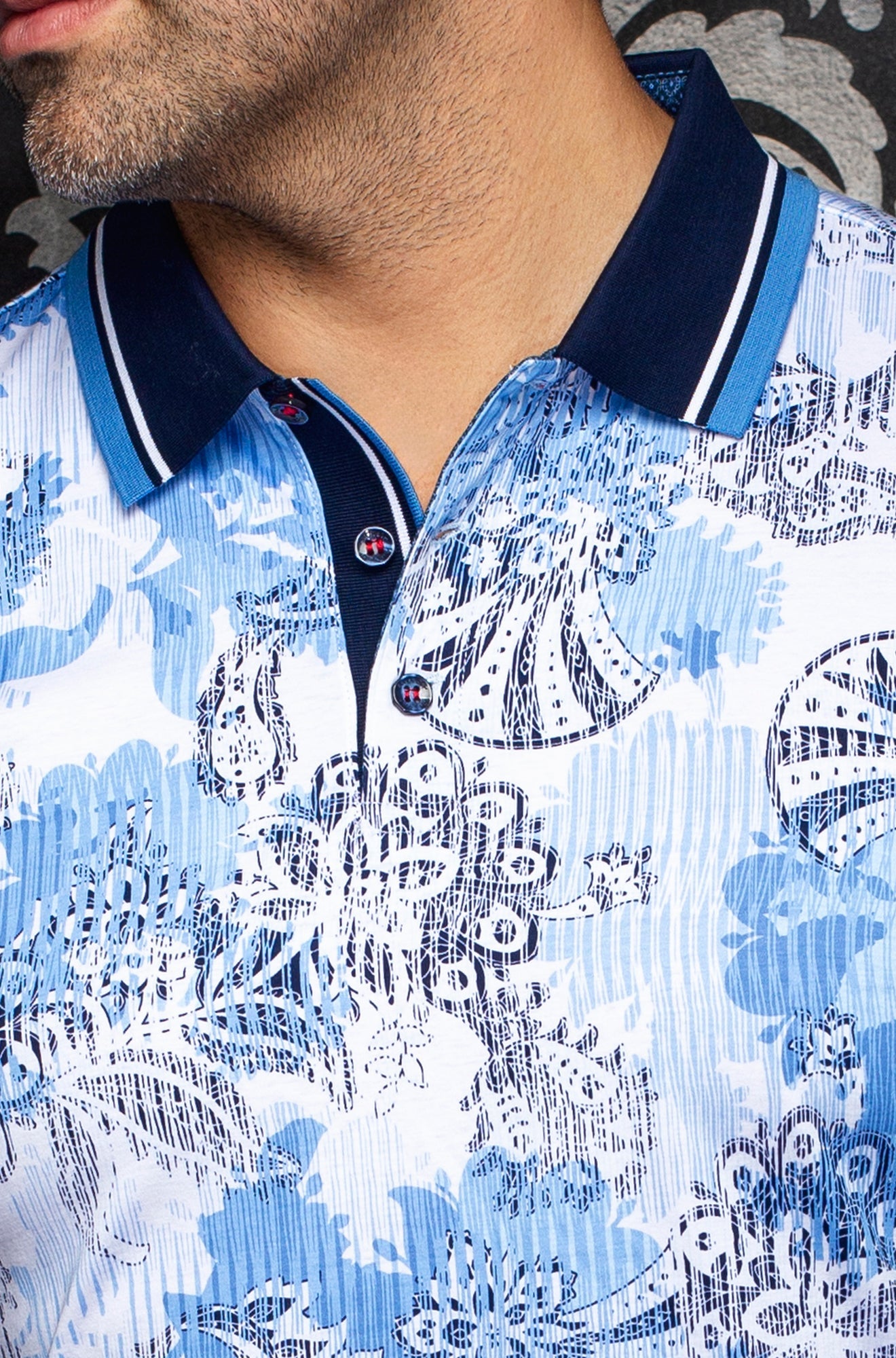 Polo pour homme par Au Noir | BAYWATER Bleu Pâle | Boutique Vvög, inventaire complet de la marque Au Noir