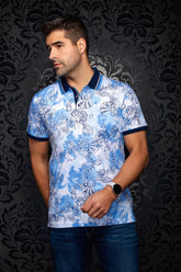 Polo pour homme par Au Noir | BAYWATER Bleu Pâle | Boutique Vvög, inventaire complet de la marque Au Noir