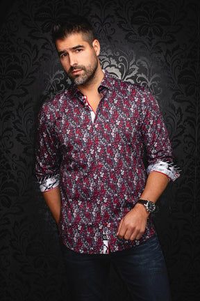 Chemise manches longues en Knit pour homme par Au Noir | BLOOM Rouge | Boutique Vvög, inventaire complet de la marque Au Noir