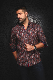 Chemise manches longues en Knit pour homme par Au Noir | BLOOM Rouille | Boutique Vvög, inventaire complet de la marque Au Noir