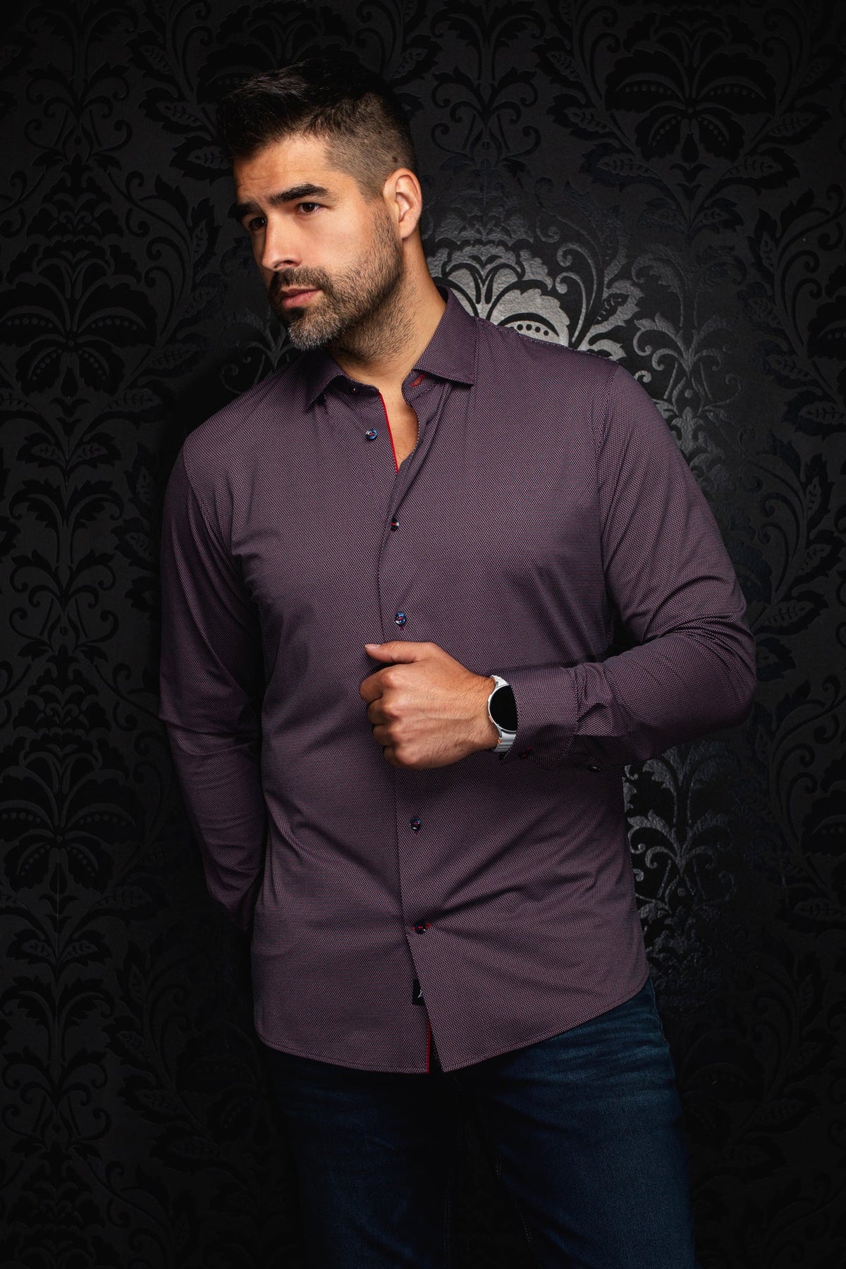Chemise en nylon pour homme par Au Noir | BORGIA Bordeaux | Boutique Vvög, vêtements mode pour homme et femme