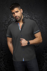 Short sleeve shirt for men by Au Noir | BOTERO(SS) Black | Boutique Vvög, complete inventory of the Au Noir brand
