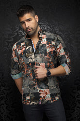 Chemise manches longues pour homme par Au Noir | BRENTANO Gris | Boutique Vvög, inventaire complet de la marque Au Noir