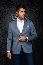 Veston pour homme par Au Noir | BROSNAN Bleu Clair | Boutique Vvög, inventaire complet de la marque Au Noir