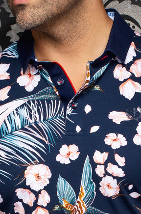 Polo pour homme par Au Noir | CAMPINAS Marine | Boutique Vvög, inventaire complet de la marque Au Noir