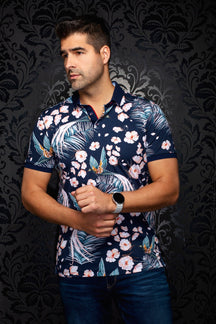 Polo pour homme par Au Noir | CAMPINAS Marine | Boutique Vvög, inventaire complet de la marque Au Noir