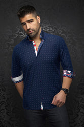 Knit long sleeve shirt for men by Au Noir | CAMPOS Navy | Boutique Vvög, complete inventory of the Au Noir brand