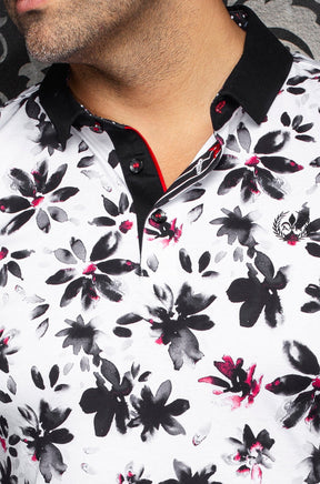 Polo pour homme par Au Noir | CANTERAS Blanc Noir | Boutique Vvög, inventaire complet de la marque Au Noir