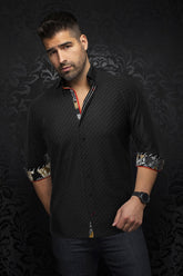 Chemise manches longues pour homme par Au Noir | CARELLI Noir | Boutique Vvög, inventaire complet de la marque Au Noir