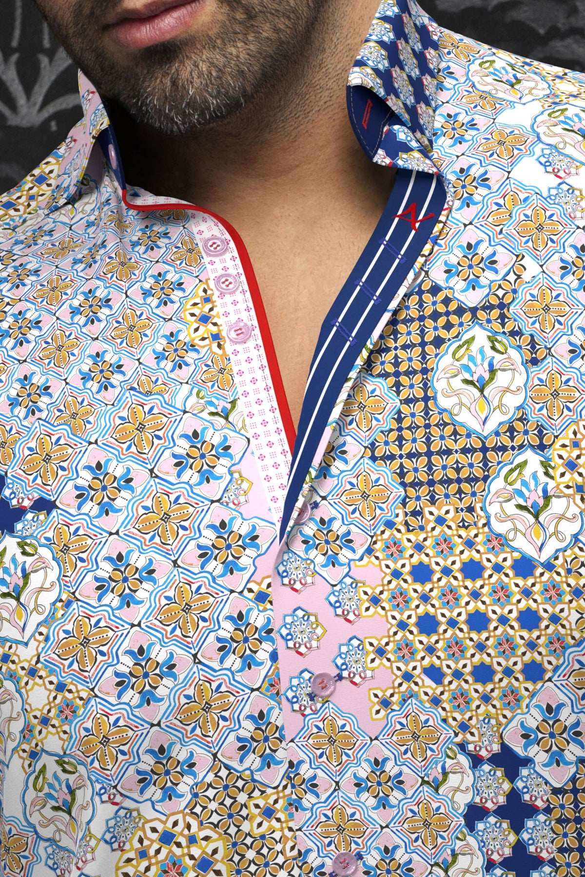 Long sleeve shirt for men by Au Noir | CARLSON Pink | Boutique Vvög, complete inventory of the Au Noir brand