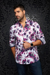 Chemise manches longues en Knit extensible pour homme par Au Noir | CARNAC Betterave | Boutique Vvög, inventaire complet de la marque Au Noir