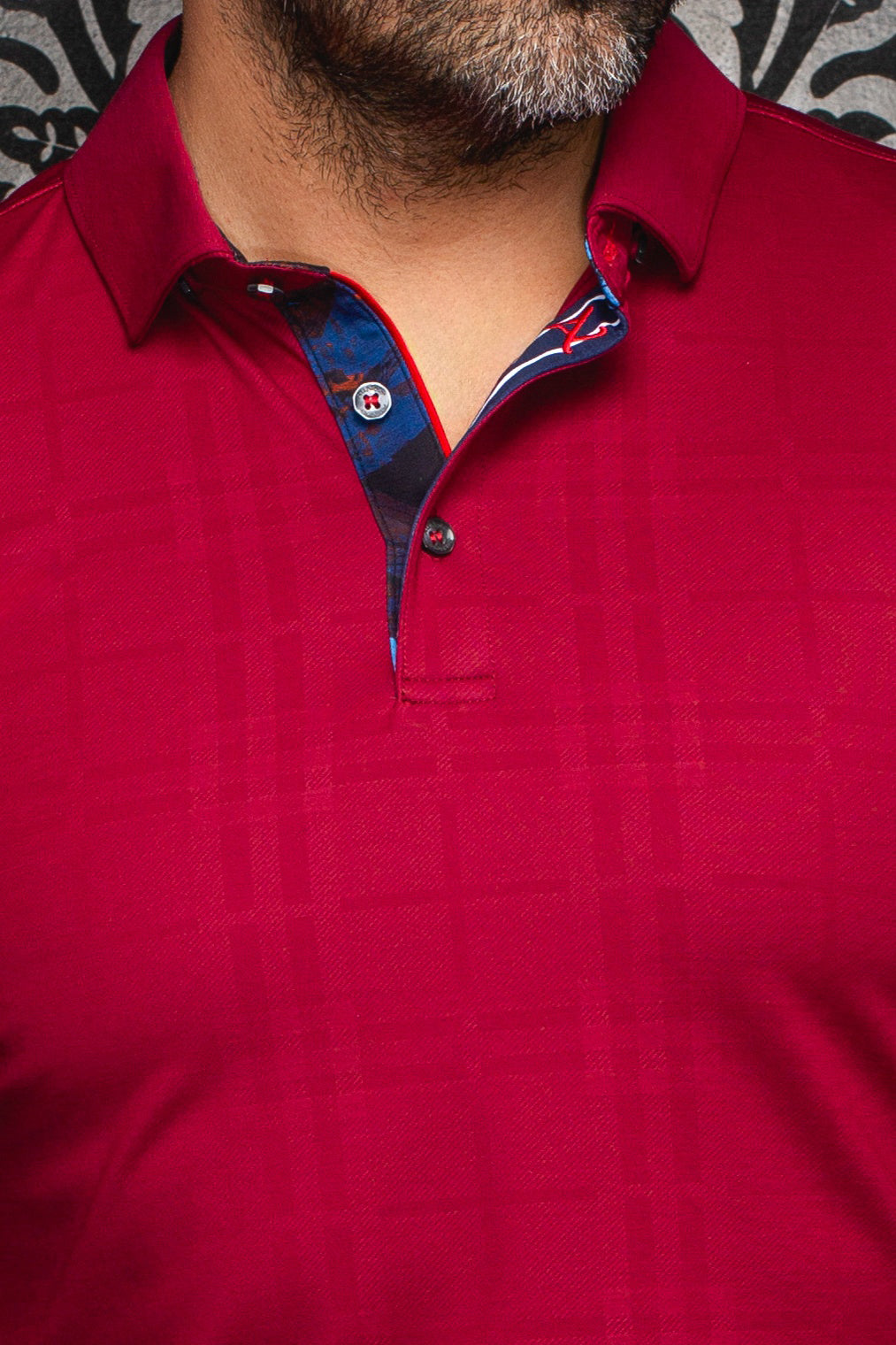 Polo manches longues pour homme par Au Noir | CHELSEA Cabernet | Boutique Vvög, inventaire complet de la marque Au Noir