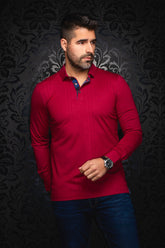 Polo manches longues pour homme par Au Noir | CHELSEA Cabernet | Boutique Vvög, inventaire complet de la marque Au Noir