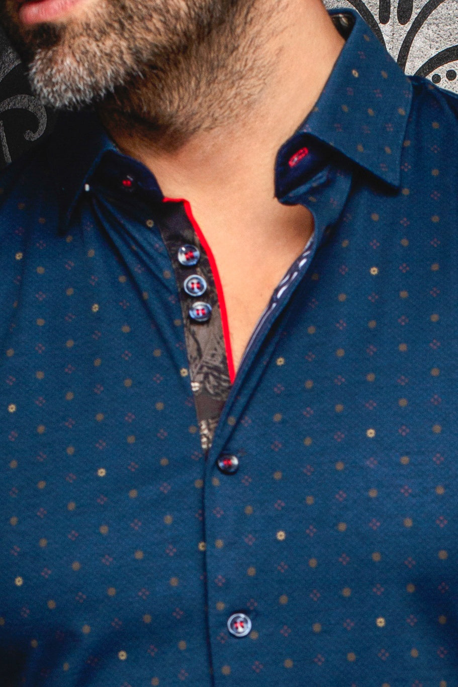 Chemise manches longues en Knit pour homme par Au Noir | CLYDE Marine Tabac | Boutique Vvög, inventaire complet de la marque Au Noir