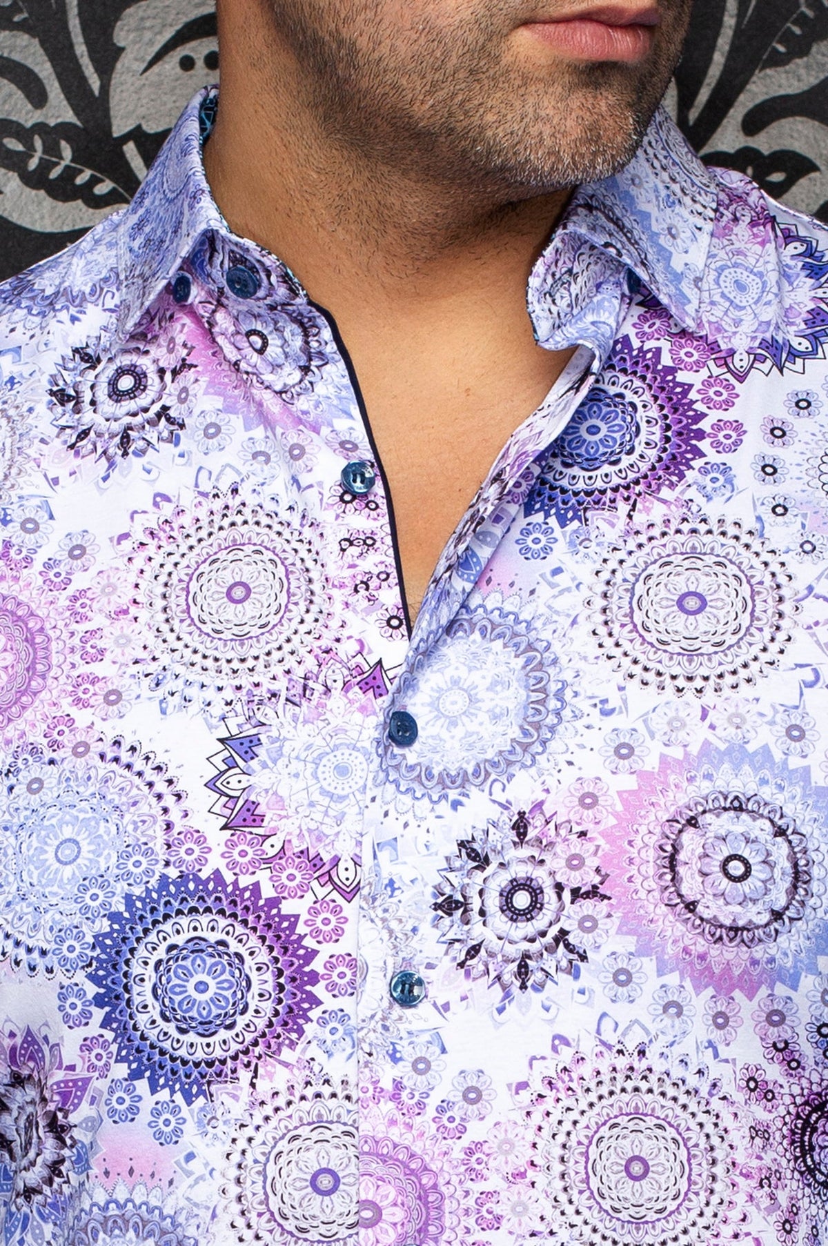 Chemise manches longues en Knit extensible pour homme par Au Noir | COSMOCLOCK Rose | Boutique Vvög, inventaire complet de la marque Au Noir