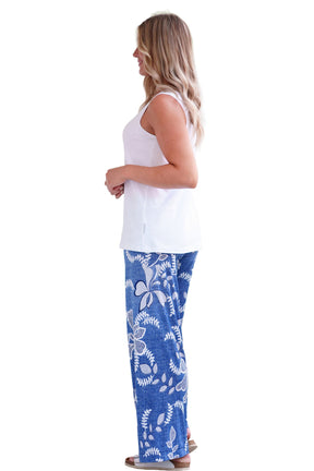 Palazo pour femme par Rien ne se perd, tout se crée | Coco Bleu Denim Et Blanc | Boutique Vvög, vêtements mode pour homme et femme