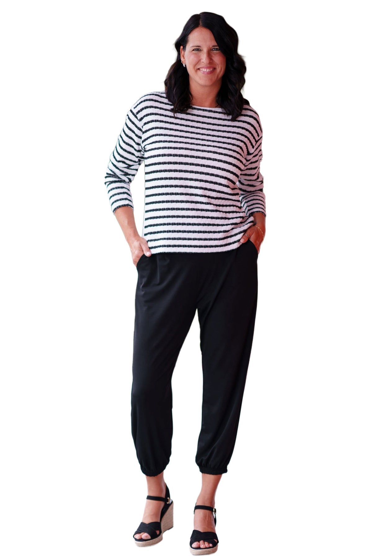 Pantalon 7/8 pour femme par Rien ne se perd, tout se crée | Piña Noir | Boutique Vvög, vêtements mode pour homme et femme