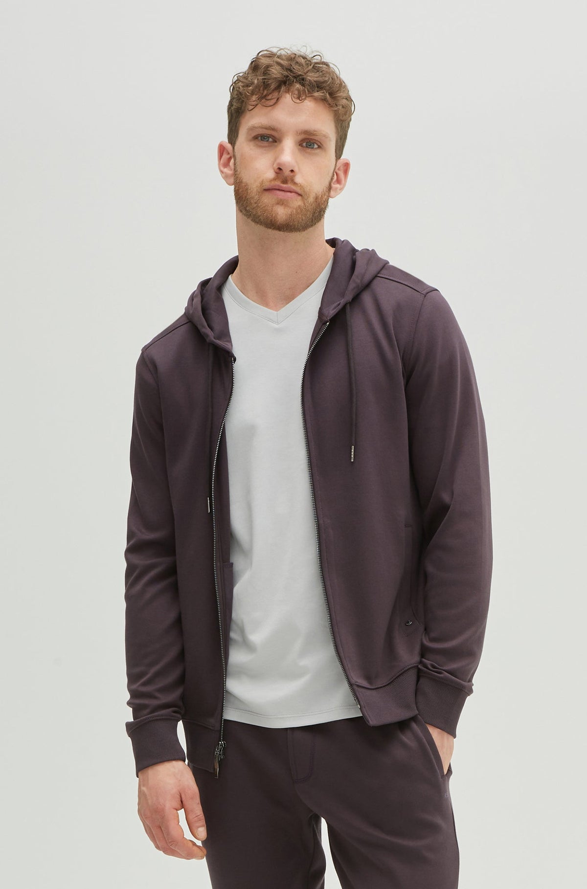 Coton ouaté à fermeture éclair complète pour homme par Robert Barakett | Cortina RB01247 Œuf de Canard | Boutique Vvög, vêtements mode pour homme et femme
