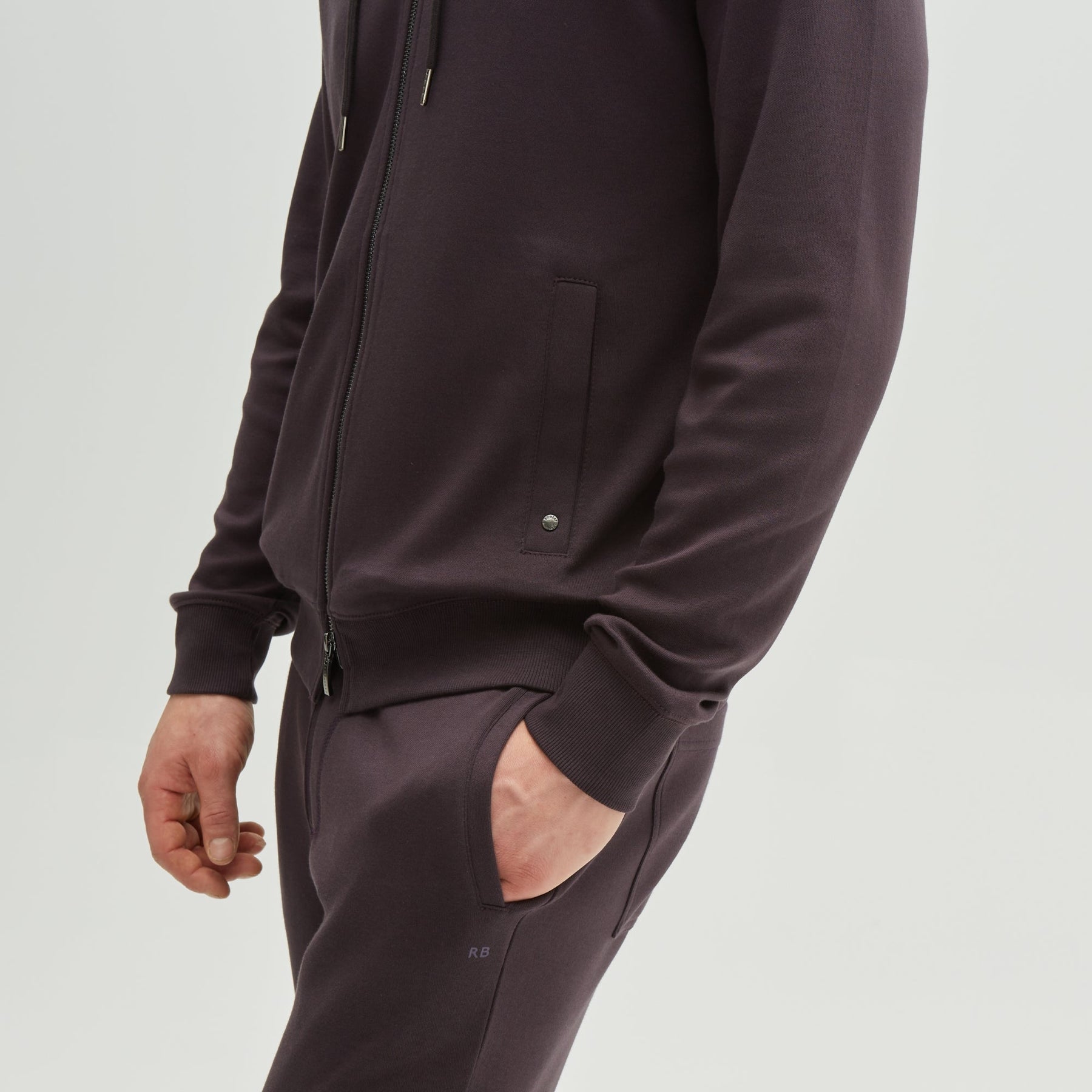 Coton ouaté à fermeture éclair complète pour homme par Robert Barakett | Cortina RB01247 Œuf de Canard | Boutique Vvög, vêtements mode pour homme et femme