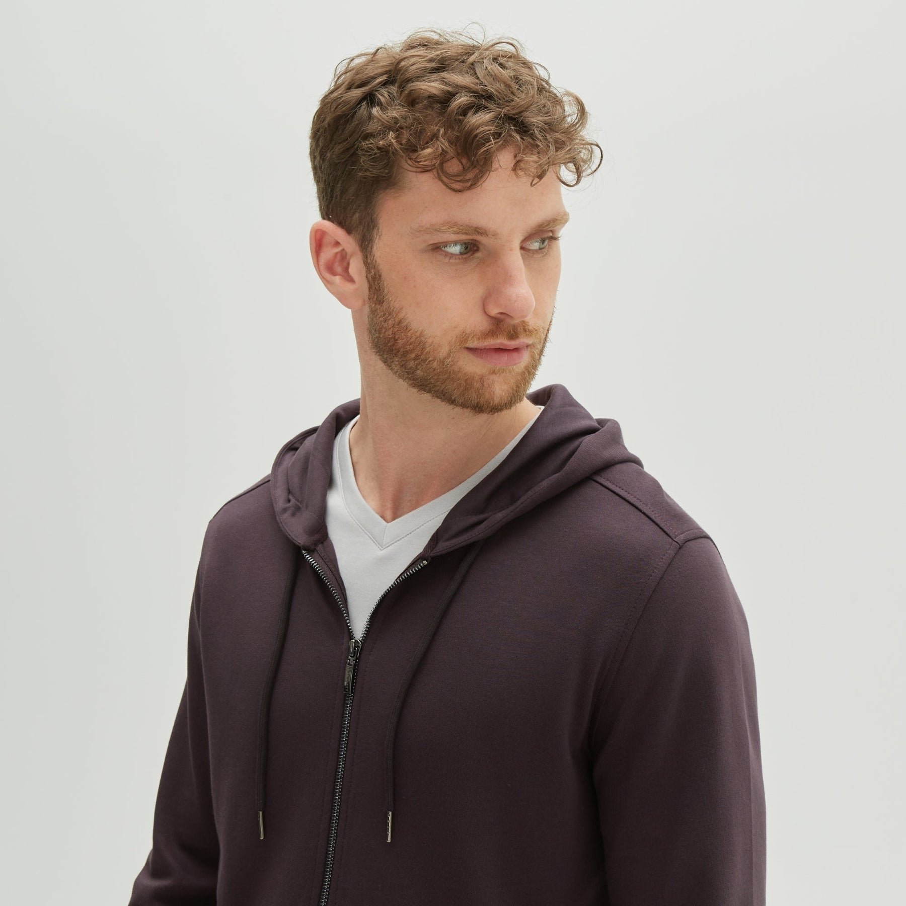 Coton ouaté à fermeture éclair complète pour homme par Robert Barakett | Cortina RB01247 Œuf de Canard | Boutique Vvög, vêtements mode pour homme et femme