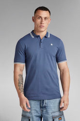 Polo pour homme par G-Star RAW | D17127 5864 Bleu/G278 | Boutique Vvög, vêtements mode pour homme et femme