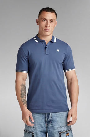 Polo pour homme par G-Star RAW | D17127 5864 Bleu/G278 | Boutique Vvög, vêtements mode pour homme et femme