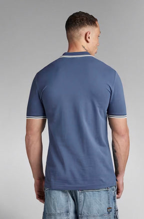 Polo pour homme par G-Star RAW | D17127 5864 Bleu/G278 | Boutique Vvög, vêtements mode pour homme et femme