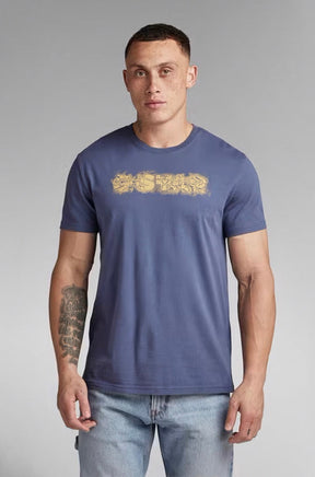 T-Shirt pour homme par G-Star RAW | D24363 C506 Indigo/G278 | Boutique Vvög, vêtements mode pour homme et femme
