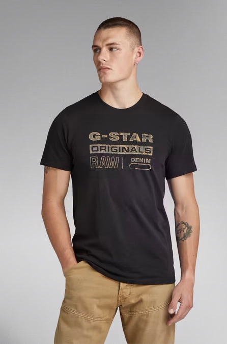 T-Shirt pour homme par G-Star RAW | D24420 336 Noir/6484-DK BLACK | Boutique Vvög, vêtements mode pour homme et femme