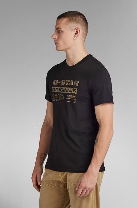T-Shirt pour homme par G-Star RAW | D24420 336 Noir/6484-DK BLACK | Boutique Vvög, vêtements mode pour homme et femme