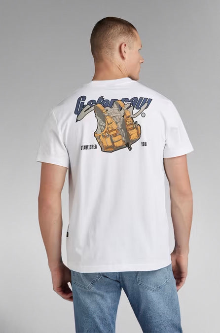 T-Shirt pour homme par G-Star RAW | D24423 336 Blanc/110-WHITE | Boutique Vvög, vêtements mode pour homme et femme