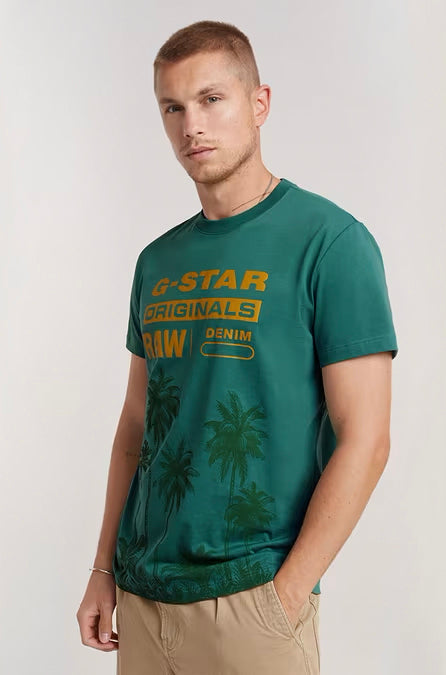 T-Shirt pour homme par G-Star RAW | D24681 336 Vert/G282 | Boutique Vvög, vêtements mode pour homme et femme