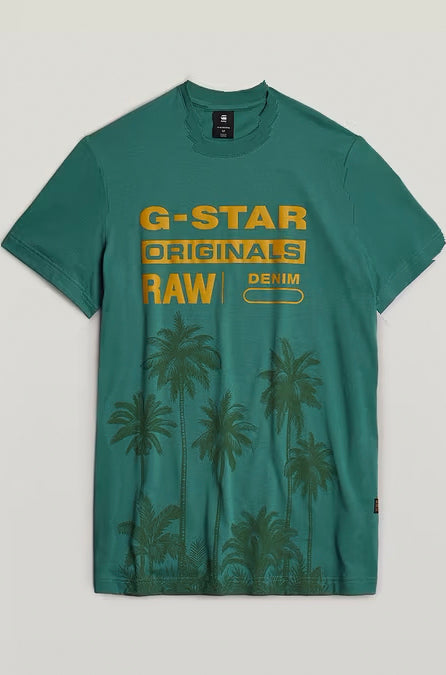 T-Shirt pour homme par G-Star RAW | D24681 336 Vert/G282 | Boutique Vvög, vêtements mode pour homme et femme