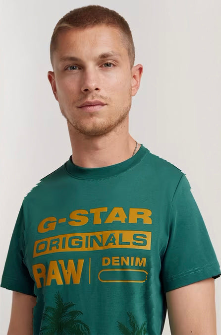 T-Shirt pour homme par G-Star RAW | D24681 336 Vert/G282 | Boutique Vvög, vêtements mode pour homme et femme