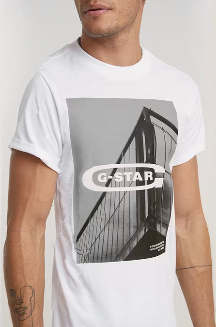 T-Shirt pour homme par G-Star RAW | D24683 C372 Blanc/110-WHITE | Boutique Vvög, vêtements mode pour homme et femme