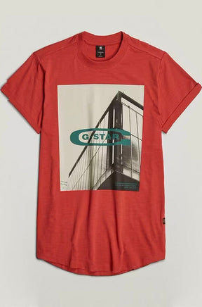 T-Shirt pour homme par G-Star RAW | D24683 C372 Rouge/5789 | Boutique Vvög, vêtements mode pour homme et femme