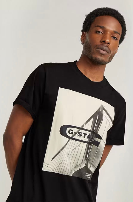 T-Shirt pour homme par G-Star RAW | D24683 C372 Noir/6484-DK BLACK | Boutique Vvög, vêtements mode pour homme et femme