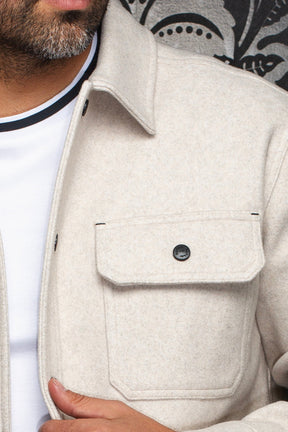 Surchemise pour homme par Au Noir | DANALI Beige Clair | Boutique Vvög, inventaire complet de la marque Au Noir
