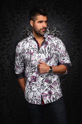 Chemise manches longues en Knit pour homme par Au Noir | DEVEREAUX Blanc | Boutique Vvög, inventaire complet de la marque Au Noir