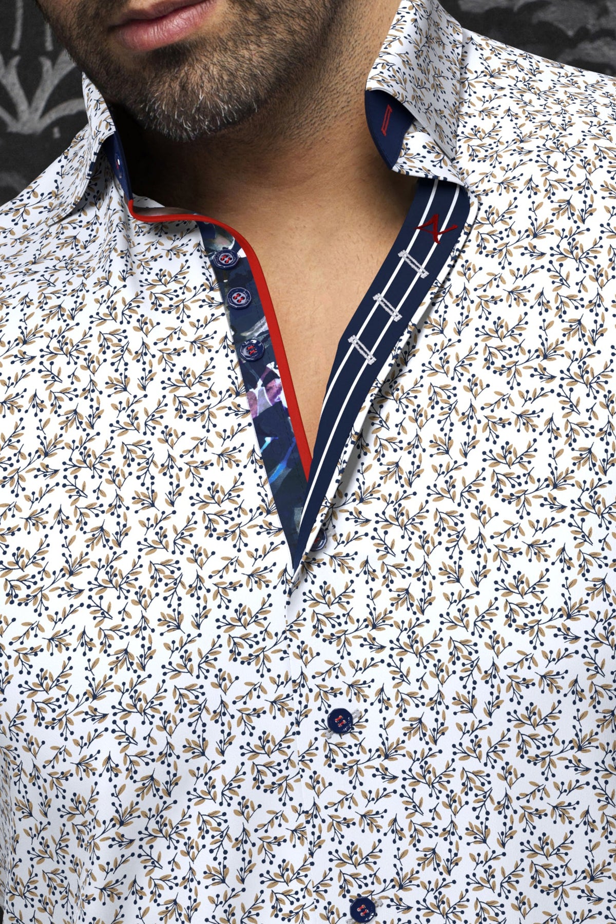 Chemise manches longues pour homme par Au Noir | DULUTH Blanc Tabac | Boutique Vvög, inventaire complet de la marque Au Noir